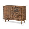 Buffet 3 Tiroirs Bois Marron 110x40x85cm