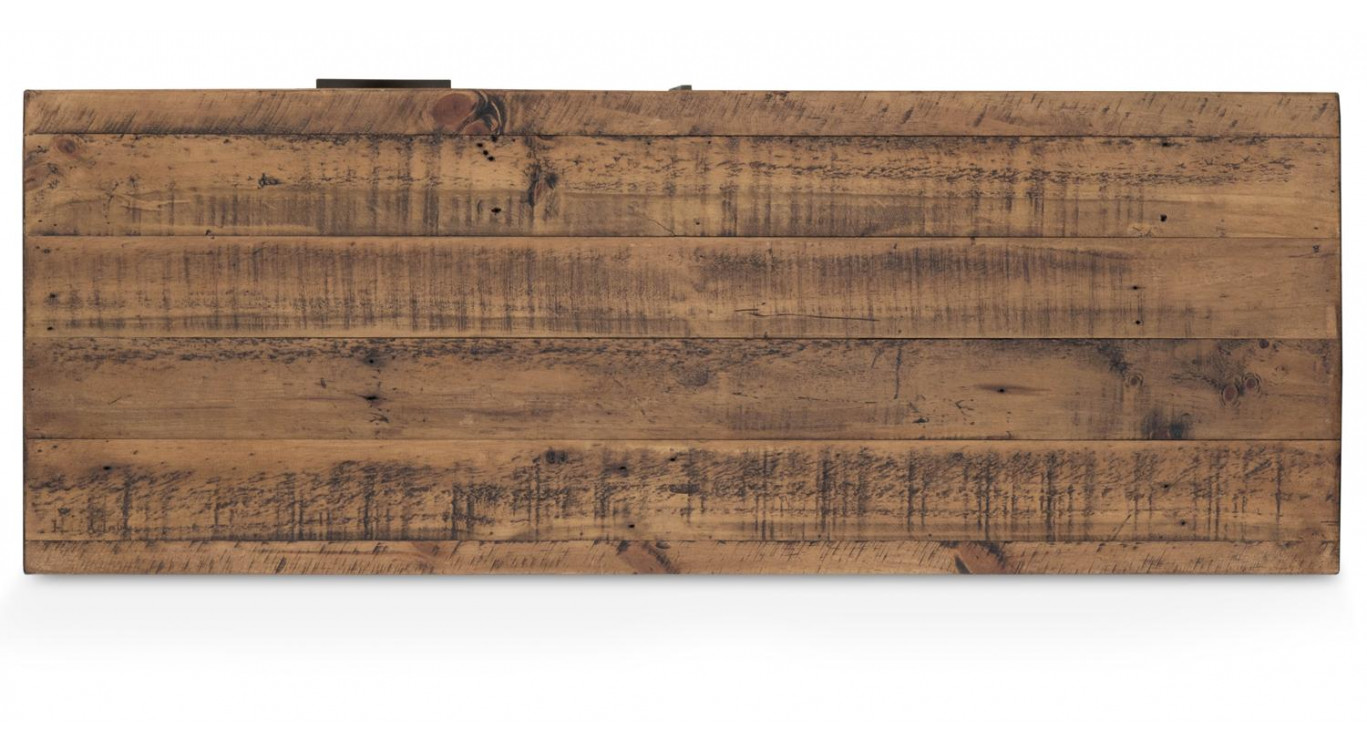 Buffet 3 Tiroirs Bois Marron 110x40x85cm