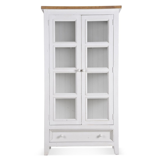 Vaisselier 1 Tiroir Bois Blanc 95x47x180cm
