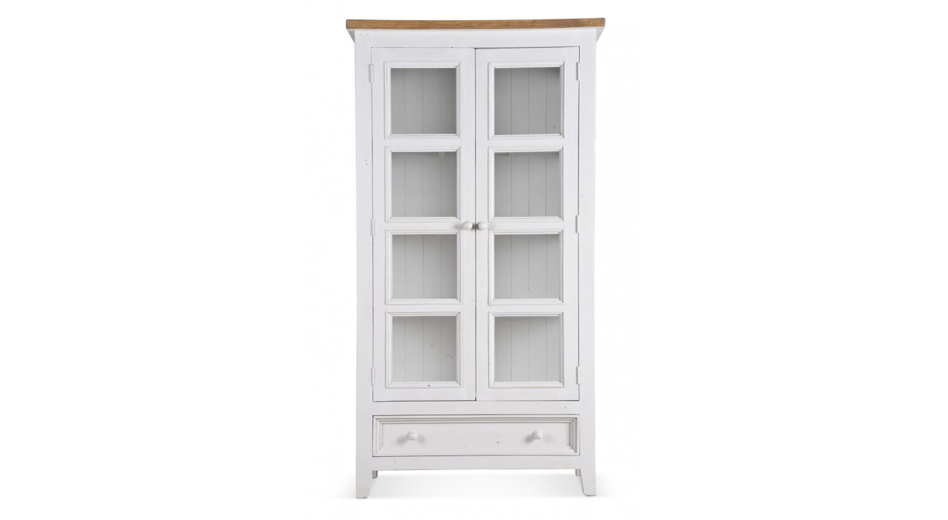 Vaisselier 1 Tiroir Bois Blanc 95x47x180cm