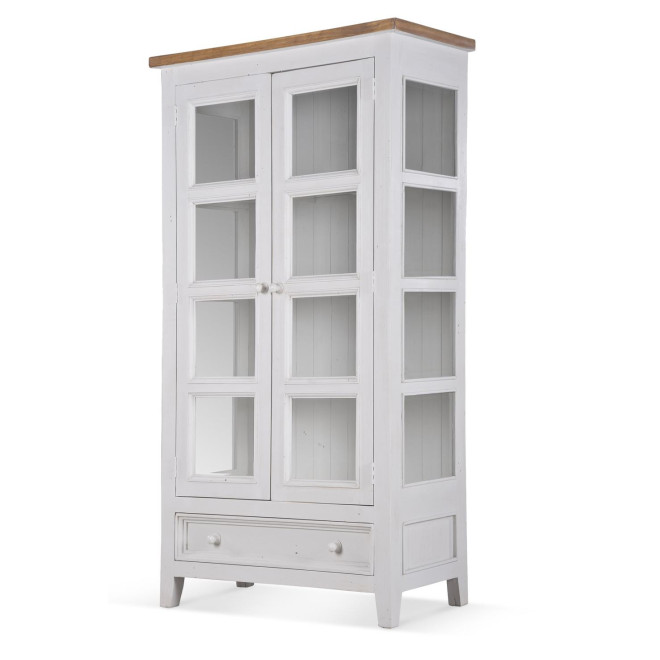 Vaisselier 1 Tiroir Bois Blanc 95x47x180cm
