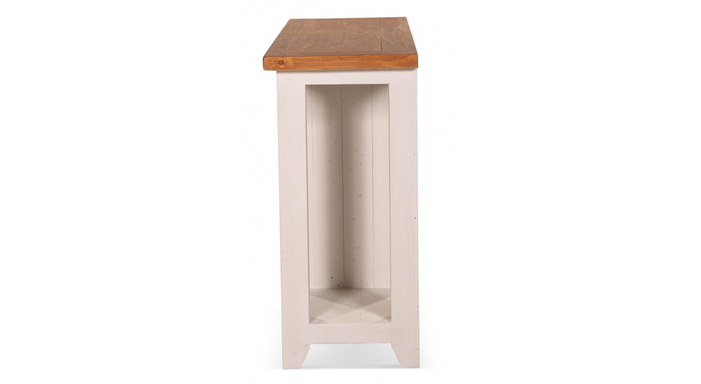 Konsole mit 3 Schubladen Holz Weiß 110x35x74cm