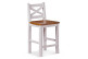 Lot de 2 Chaises Hautes Bois Blanc 47x46.5x95cm