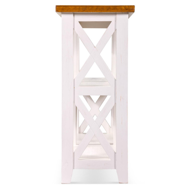 Bibliothèque Bois Blanc 180x40x90cm