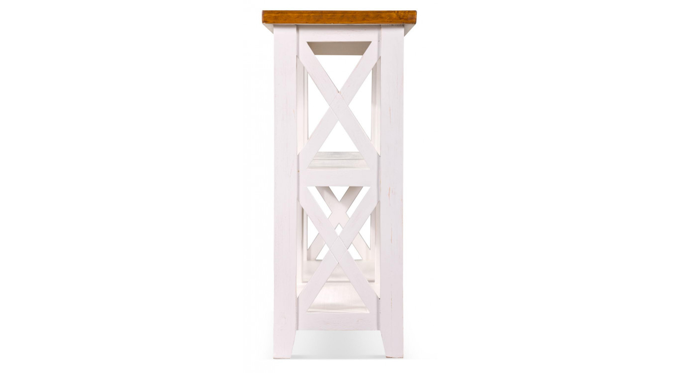 Bibliothèque Bois Blanc 180x40x90cm