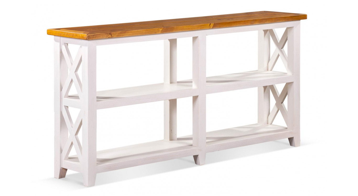 Bibliothèque Bois Blanc 180x40x90cm