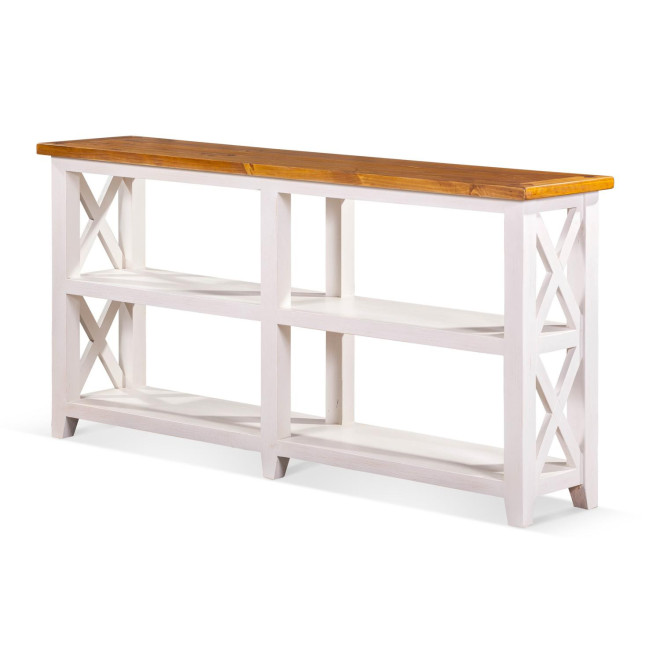 Bibliothèque Bois Blanc 180x40x90cm