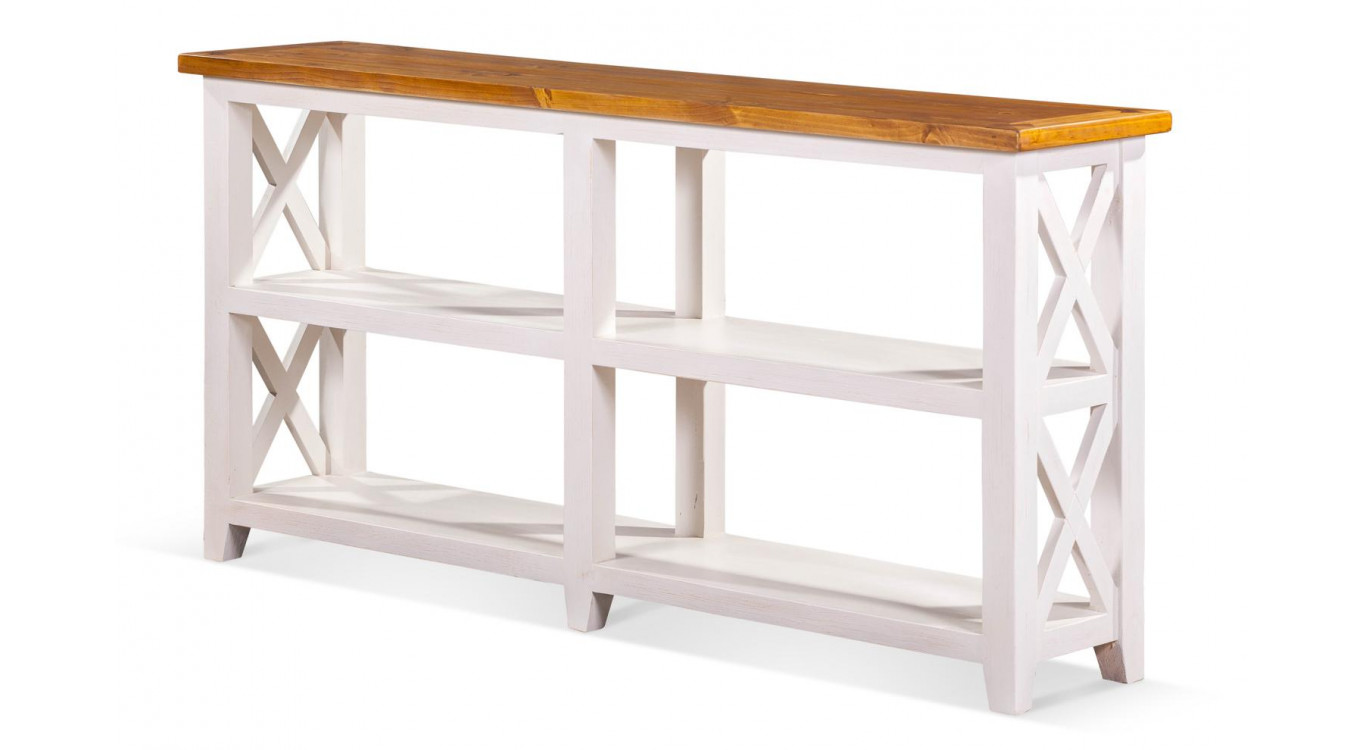 Bibliothèque Bois Blanc 180x40x90cm