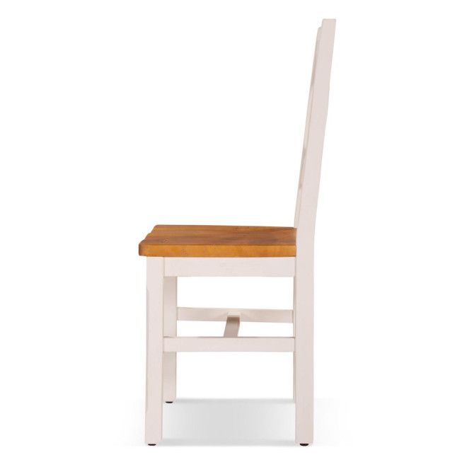 2er-Set Holzstühle Weiß 47x46.5x102cm
