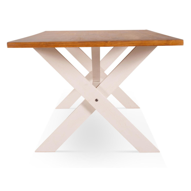 Table à Manger Bois Blanc 210x105x77cm