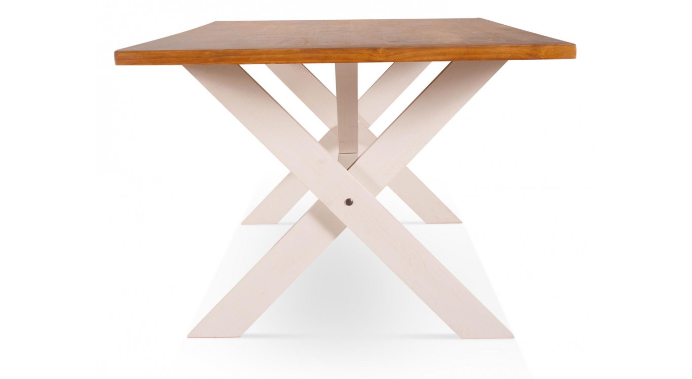 Esstisch Holz Weiß 210x105x77cm