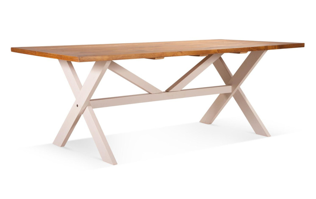 Table à Manger Bois Blanc 210x105x77cm