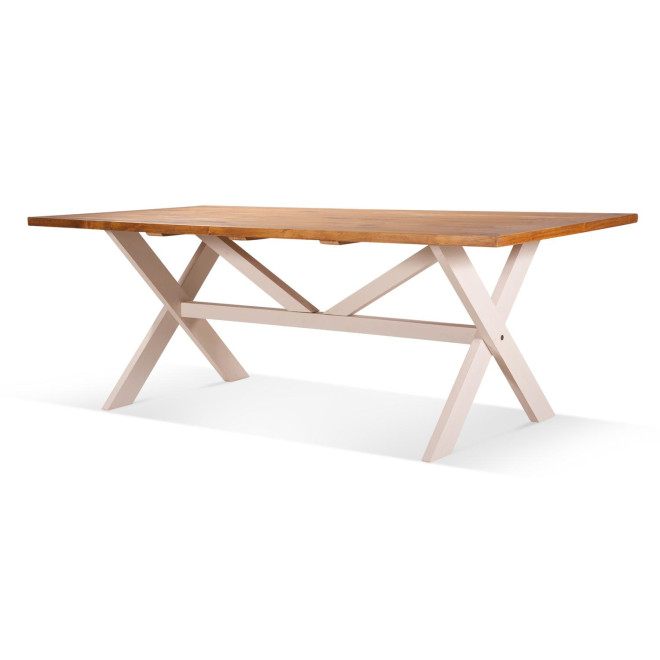Table à Manger Bois Blanc 210x105x77cm