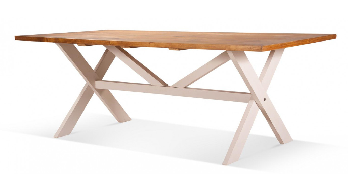 Esstisch Holz Weiß 210x105x77cm