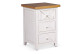 Table De Chevet 3 Tiroirs Bois Blanc 45x43x65cm