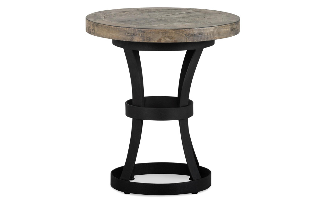 Table De Chevet Bois Métal Marron 45x45x50cm