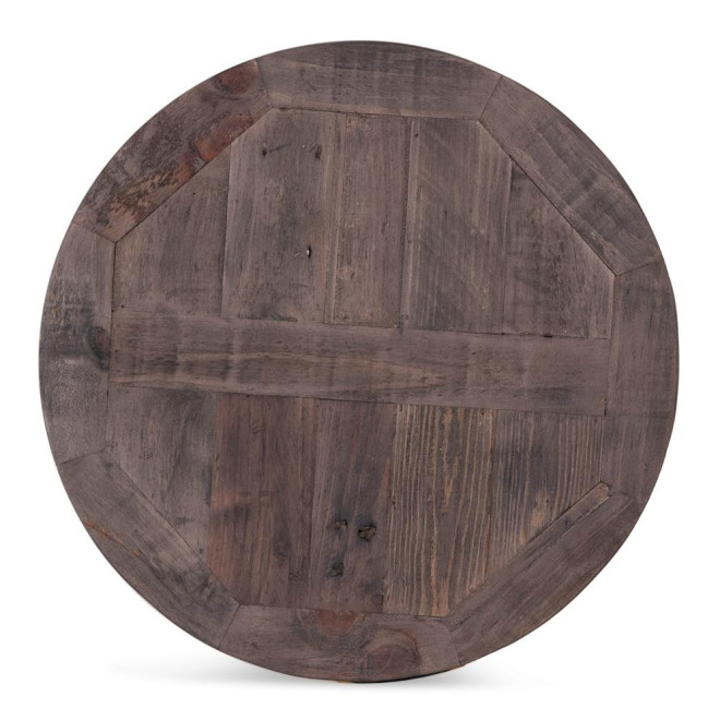 Table De Chevet Bois Métal Marron 45x45x50cm