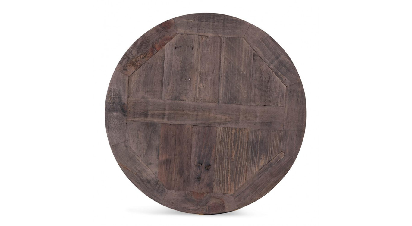 Table De Chevet Bois Métal Marron 45x45x50cm