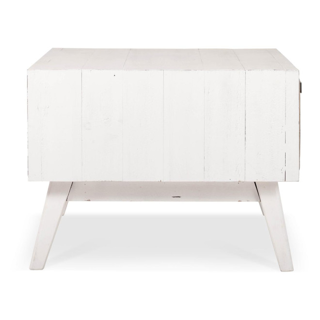 Table Basse 1 Tiroir Bois Blanc 120x60x45cm