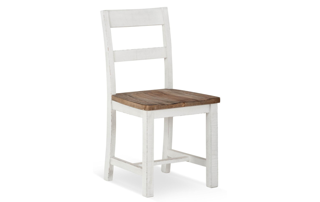 Lot de 2 Chaises Bois Blanc 47.5x50x92.5cm