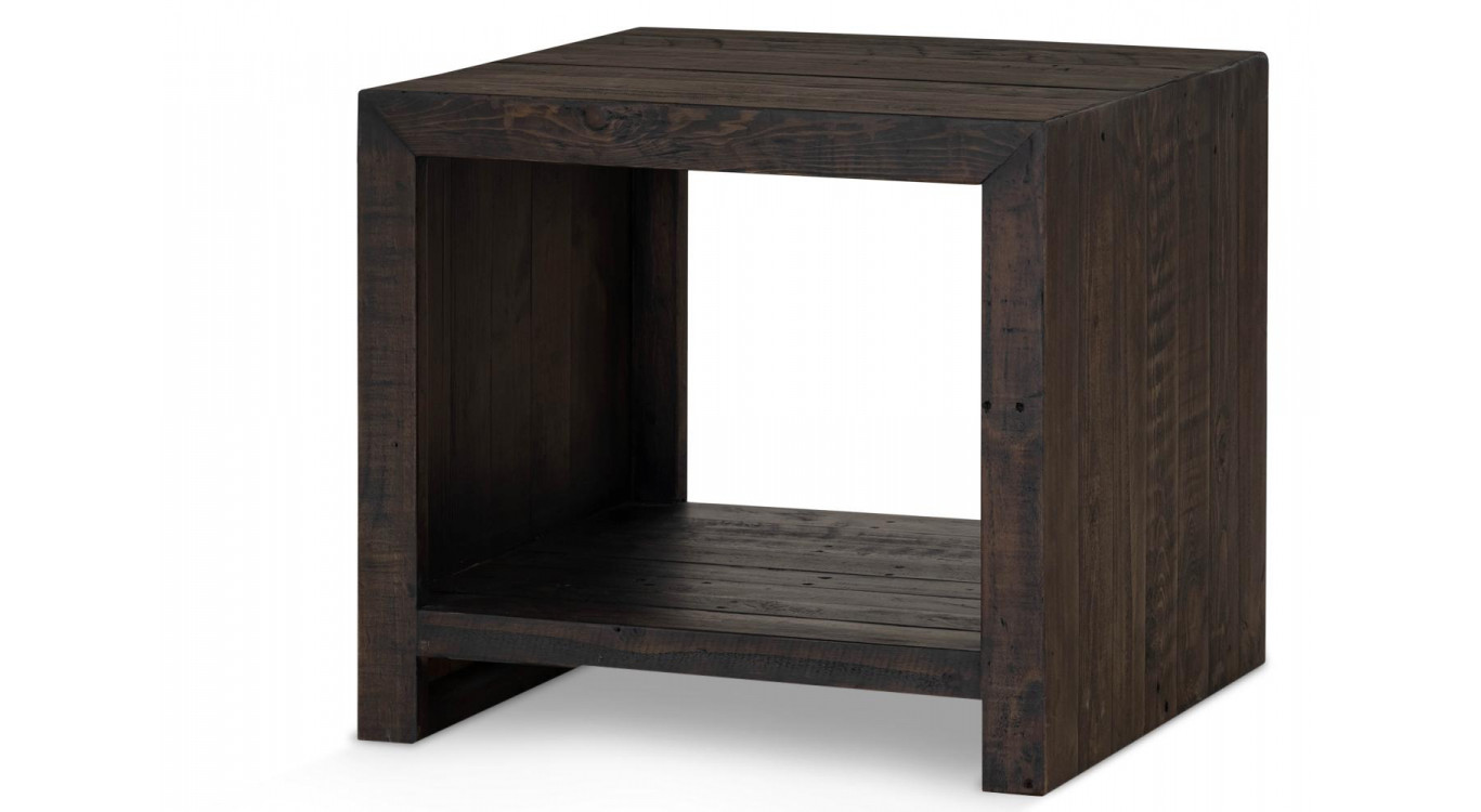 Table De Chevet Bois Marron 60x60x55cm