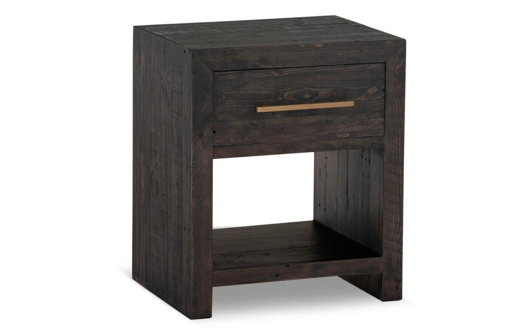 Table De Chevet 1 Tiroir Bois Marron 55x45x65cm