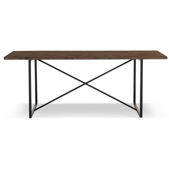 Esstisch Holz Metall Braun 200x100x76cm