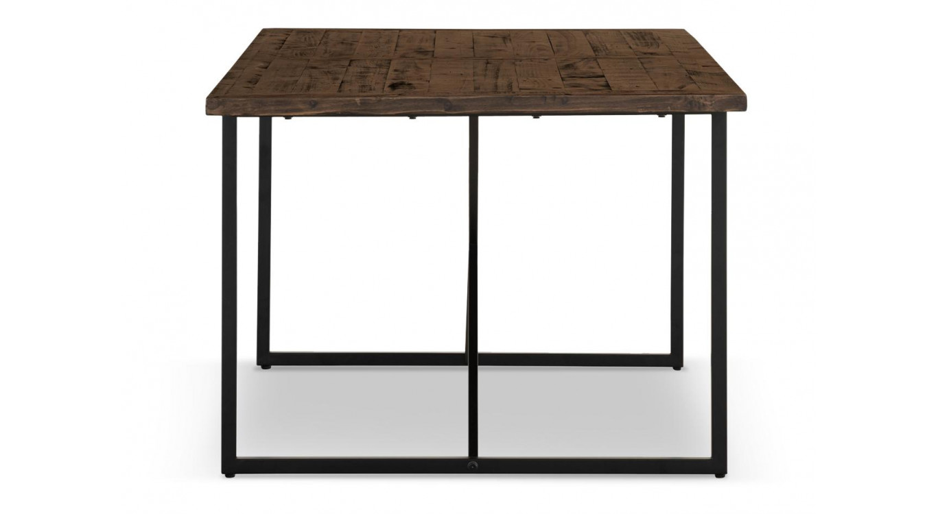 Esstisch Holz Metall Braun 200x100x76cm