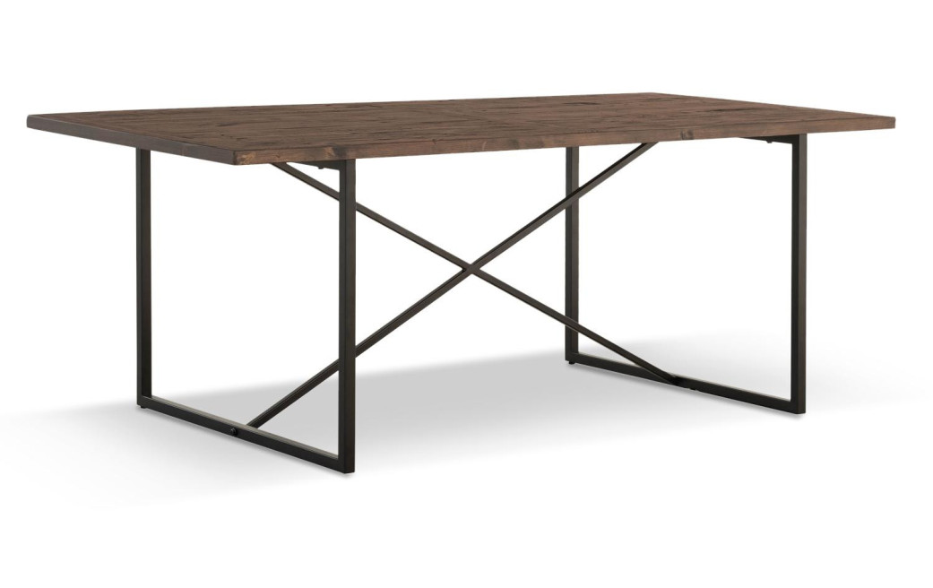 Esstisch Holz Metall Braun 200x100x76cm