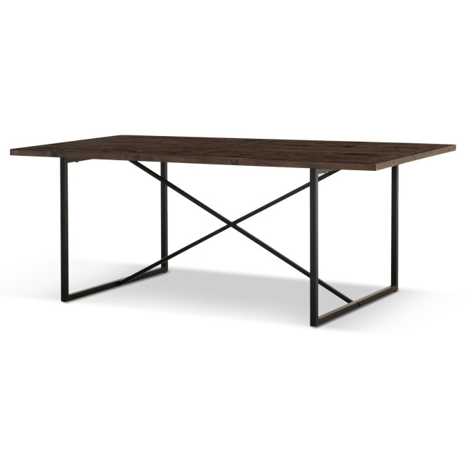 Esstisch Holz Metall Braun 200x100x76cm