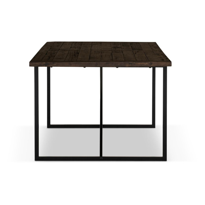 Table à Manger Bois Métal Marron 230x100x76cm