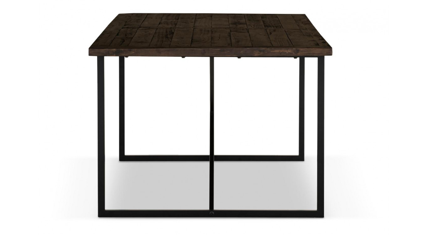 Table à Manger Bois Métal Marron 230x100x76cm