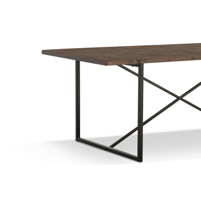 Esstisch Holz Metall Braun 200x100x76cm
