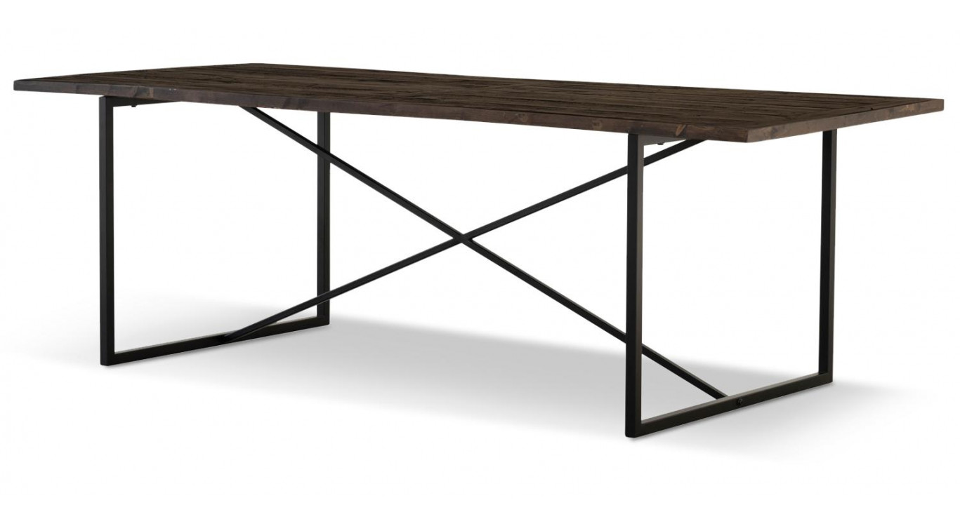 Esstisch Holz Metall Braun 230x100x76cm