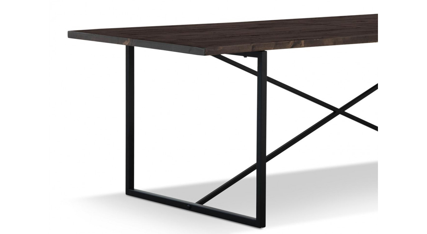 Esstisch Holz Metall Braun 230x100x76cm