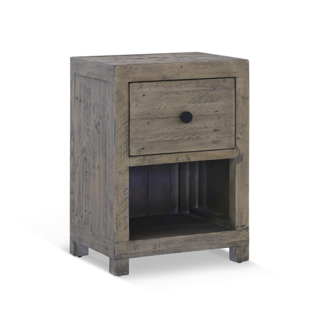 Nachttisch 1 Schublade Holz Braun 47.5x41x66.5cm