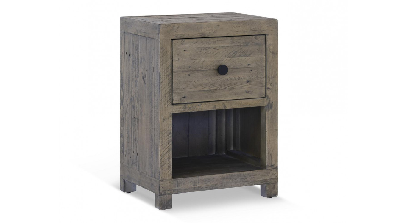Nachttisch 1 Schublade Holz Braun 47.5x41x66.5cm