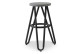 Black Metal Wooden Stool 45x45x65cm