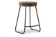 Tabouret Bois Métal Marron 40x40x65cm
