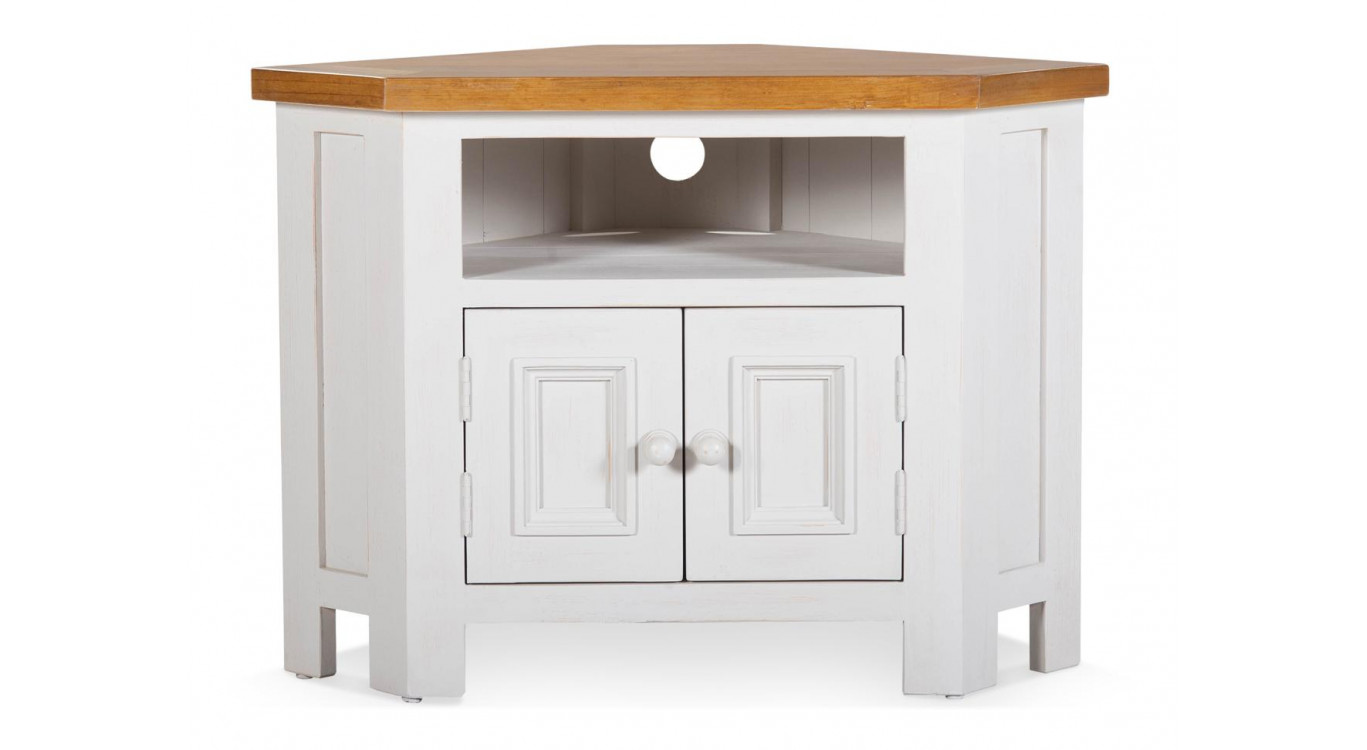 Meuble TV Bois Blanc 90x50x65cm