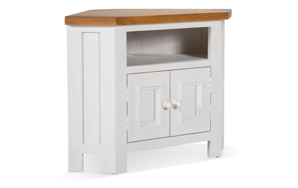 Meuble TV Bois Blanc 90x50x65cm