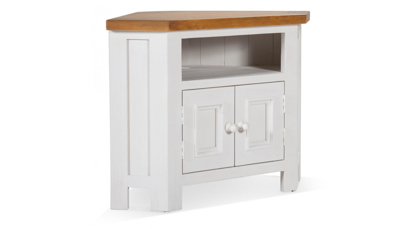 Meuble TV Bois Blanc 90x50x65cm