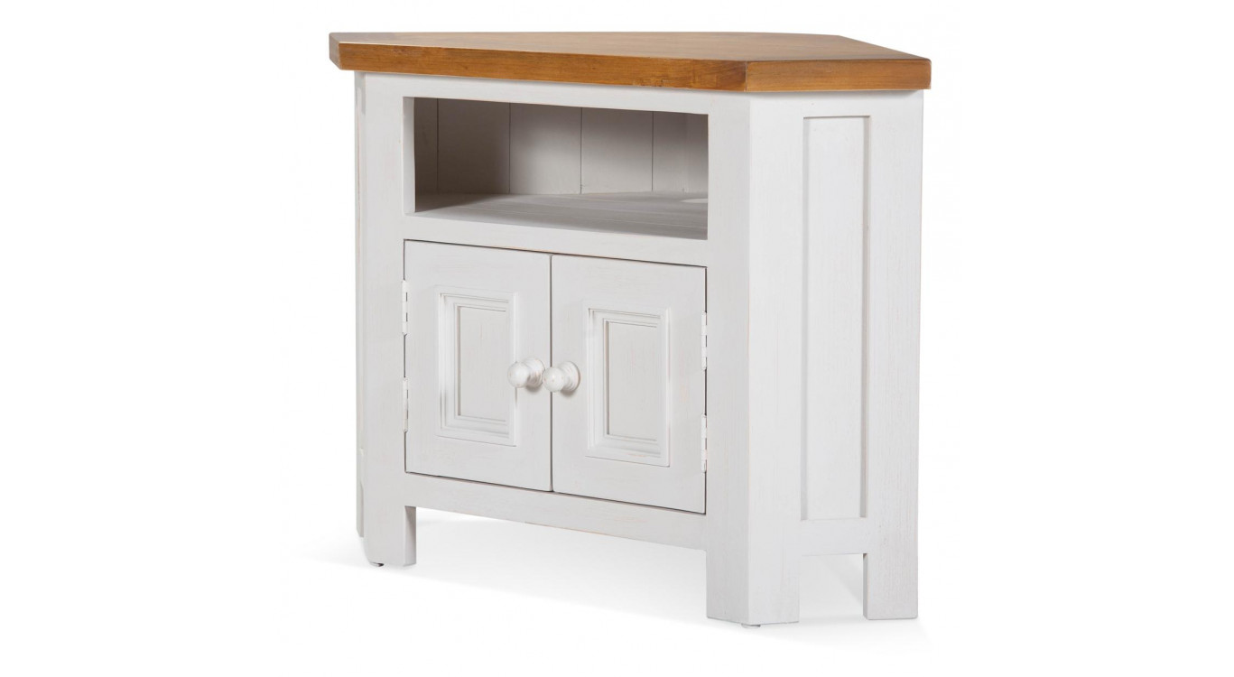 Meuble TV Bois Blanc 90x50x65cm