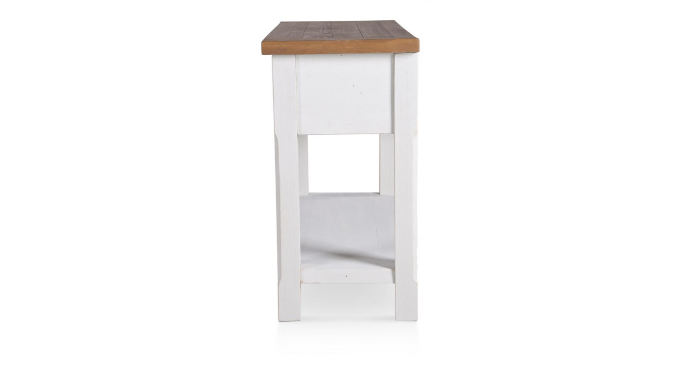 Konsole mit 2 Schubladen Holz Weiß 120x40x74cm