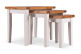 3er-Set Holzsättel Weiß 68x44x54cm
