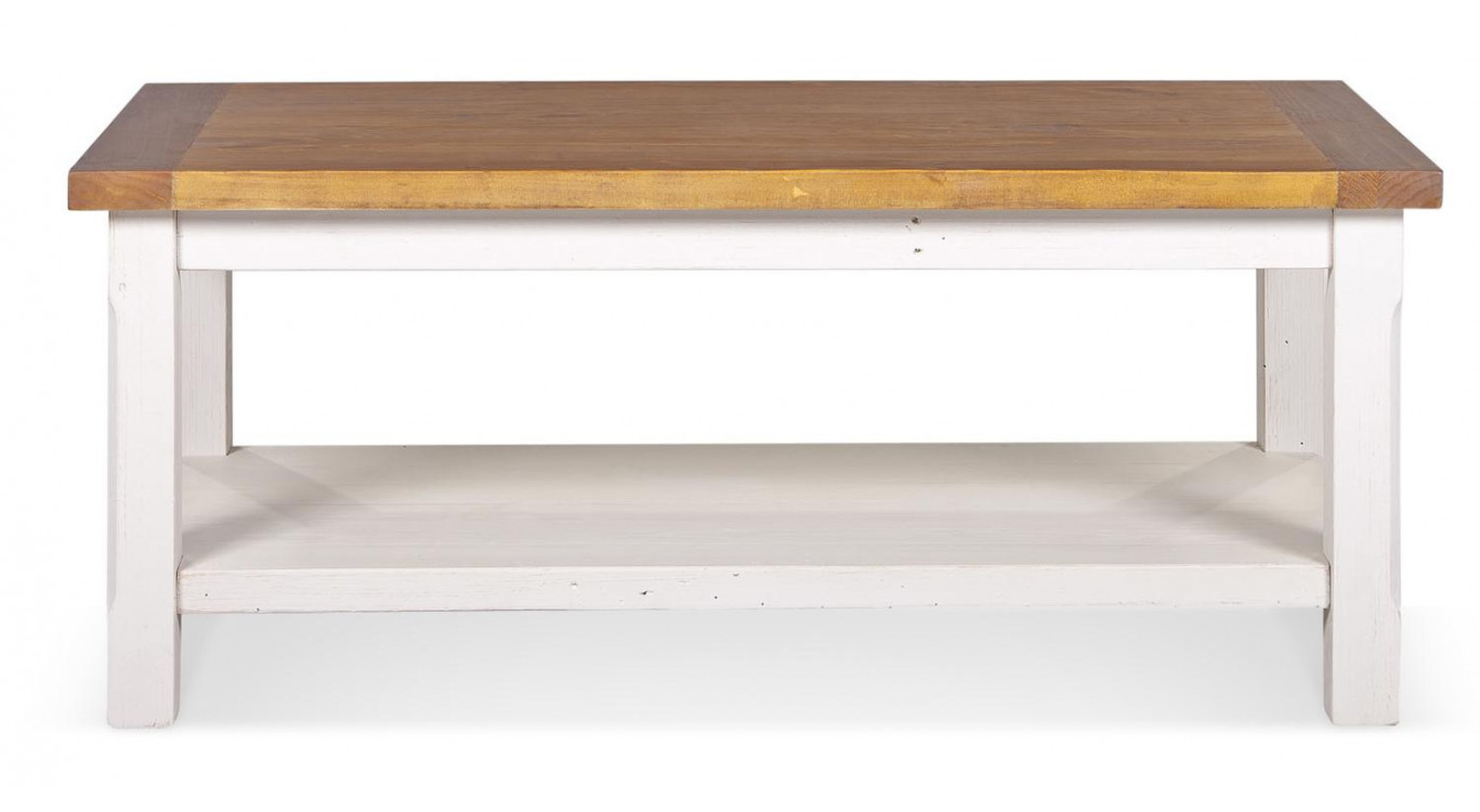 Table Basse Bois Blanc 120x60x50cm