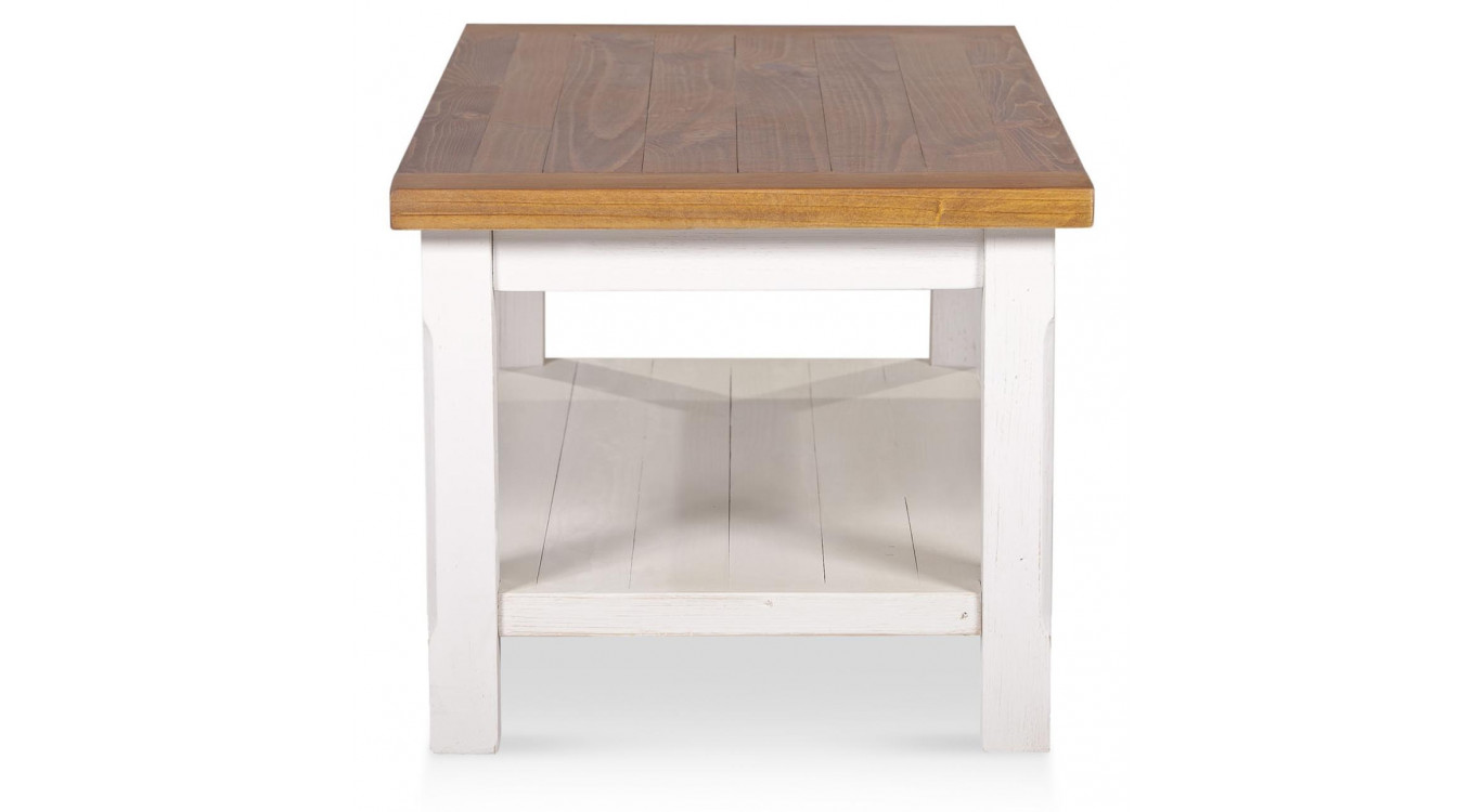 Table Basse Bois Blanc 120x60x50cm