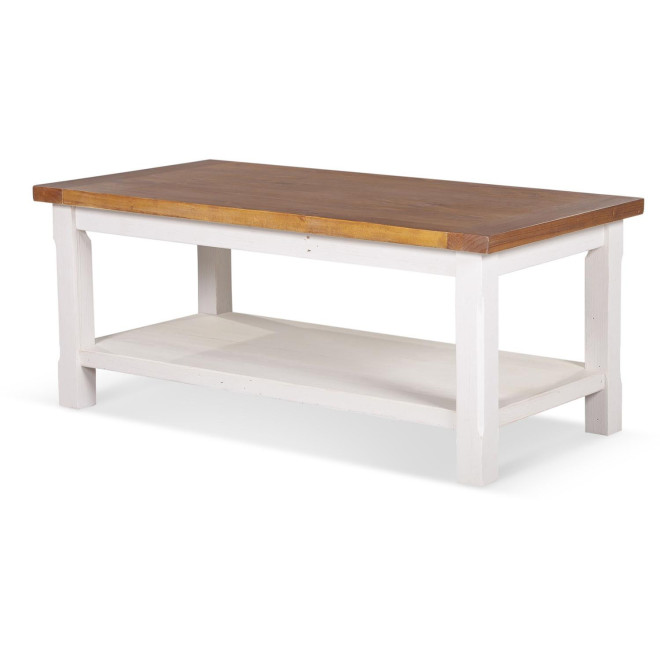 Table Basse Bois Blanc 120x60x50cm