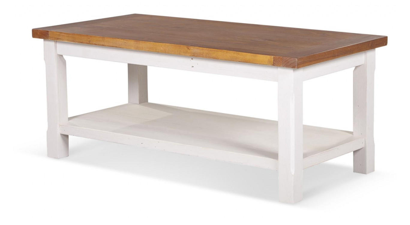 Table Basse Bois Blanc 120x60x50cm