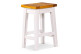 2er-Set Holzhocker Weiß 40x32x61cm
